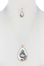 Load image into Gallery viewer, Teardrop Pendant Necklace and Earring Set
