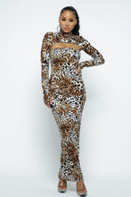 Load image into Gallery viewer, Animal Print Tube Dress Set

