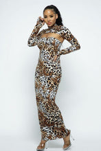 Load image into Gallery viewer, Animal Print Tube Dress Set
