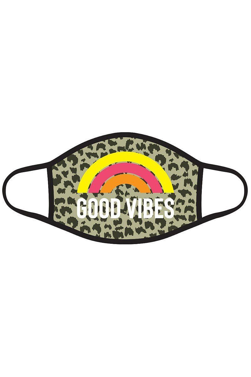 Good Vibes Only Graphic Printed Face Mask