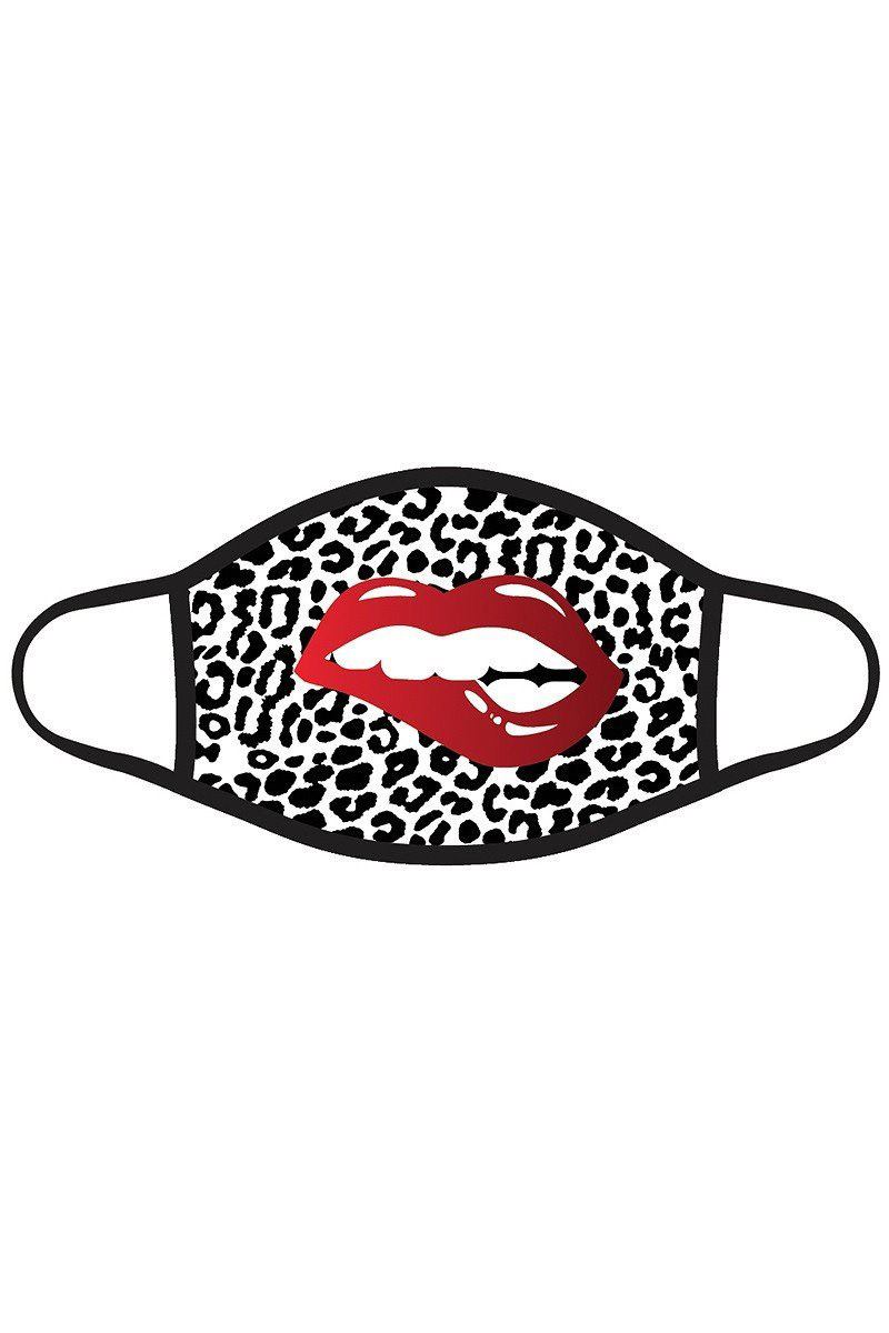 Bite Your Lip Animal Print Face Mask