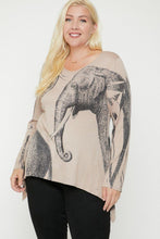 Load image into Gallery viewer, Bold Elephant Sublimation Print Top
