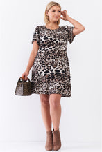 Load image into Gallery viewer, Leopard Print Babydoll Cut Mini Dress
