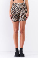 Load image into Gallery viewer, High Waist Leopard Print Biker Shorts
