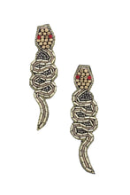 Load image into Gallery viewer, Beaded Snake Earrings
