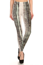 Load image into Gallery viewer, Snake Scale Print High Waist Leggings
