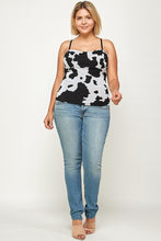 Load image into Gallery viewer, Plus Cow Print Bustier Top
