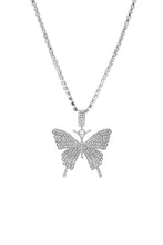 Load image into Gallery viewer, Rhinestone Butterfly Pendant Necklace
