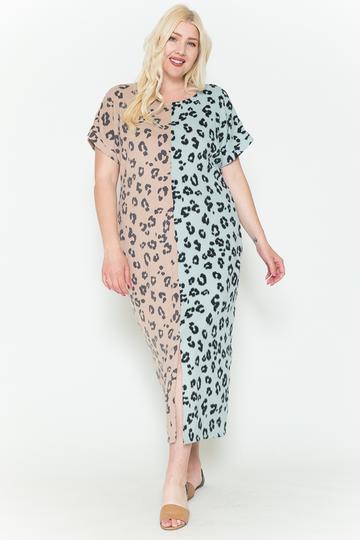 Leopard Maxi with Front Slit
